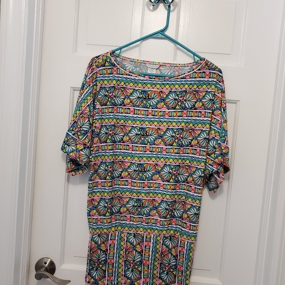 Trina Turk Swimsuit Coverup, poolside, Beachwear, tropical, colorful Size xs - Picture 10 of 11